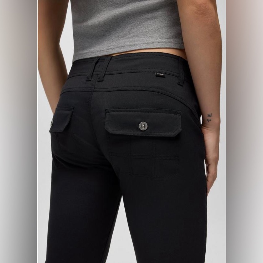 Prana Zion Halle Pant Straight Leg Tall Inseam, Black, Size 4 Long (28 x 34) - Picture 4 of 12